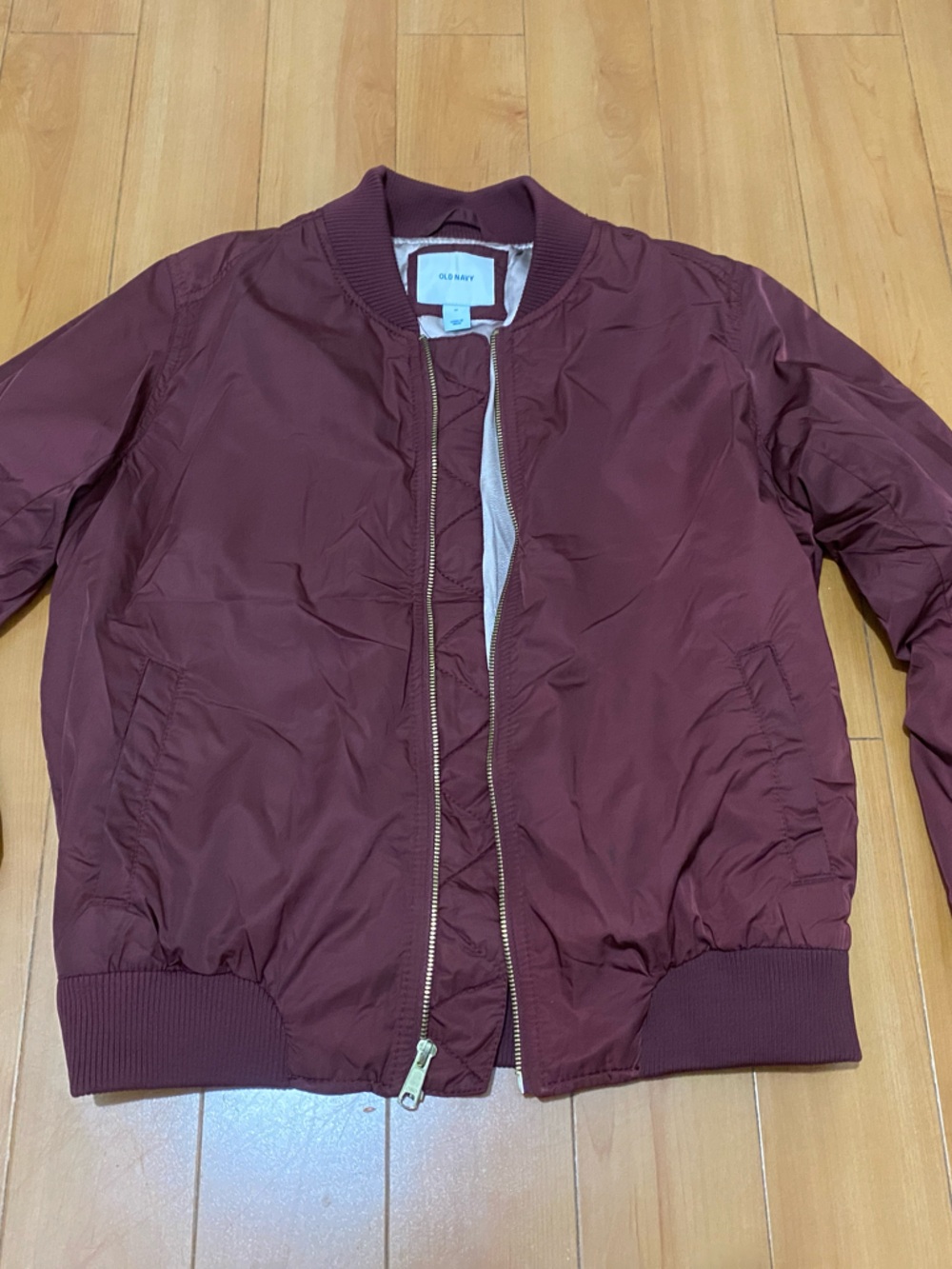 Old Navy Women's Burgundy Bomber Jacket